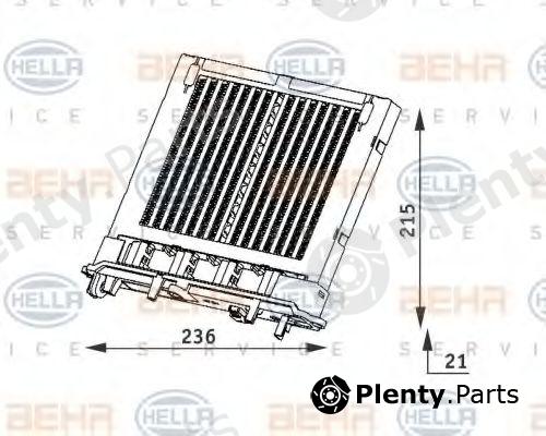  HELLA part 8FH351312-111 (8FH351312111) Heat Exchanger, interior heating