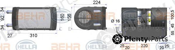  HELLA part 9MX351315-441 (9MX351315441) Heat Exchanger, interior heating