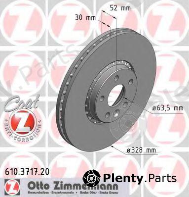  ZIMMERMANN part 610.3717.20 (610371720) Brake Disc