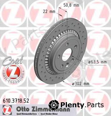  ZIMMERMANN part 610.3718.52 (610371852) Brake Disc