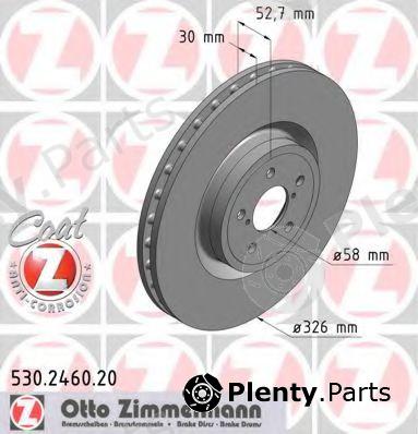 ZIMMERMANN part 530.2460.20 (530246020) Brake Disc