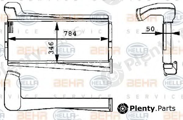  HELLA part 8ML376723-631 (8ML376723631) Intercooler, charger