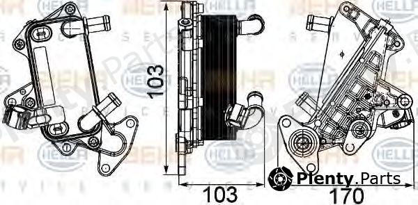  HELLA part 8MO376725-311 (8MO376725311) Oil Cooler, automatic transmission