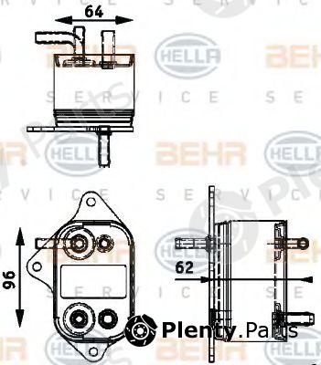  HELLA part 8MK376745-011 (8MK376745011) Fuel radiator
