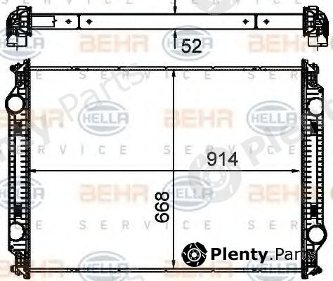  HELLA part 8MK376761-611 (8MK376761611) Radiator, engine cooling