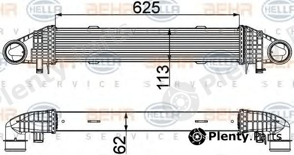  HELLA part 8ML376777-121 (8ML376777121) Intercooler, charger