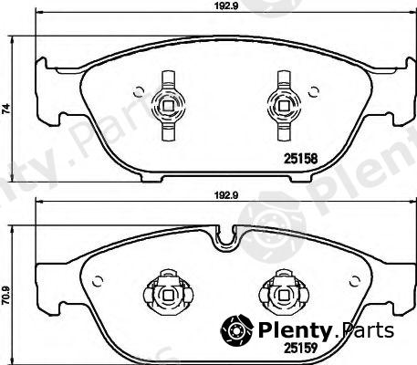  HELLA part 8DB355016-031 (8DB355016031) Brake Pad Set, disc brake