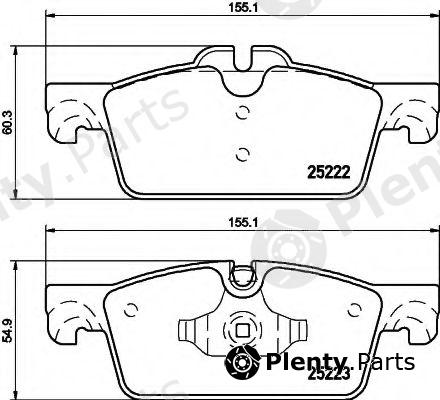  HELLA part 8DB355015-711 (8DB355015711) Brake Pad Set, disc brake