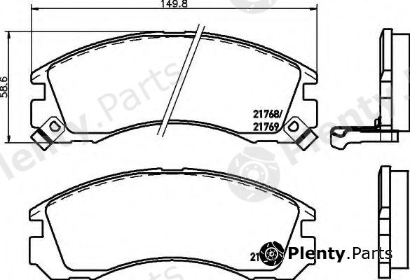  HELLA part 8DB355016-531 (8DB355016531) Brake Pad Set, disc brake