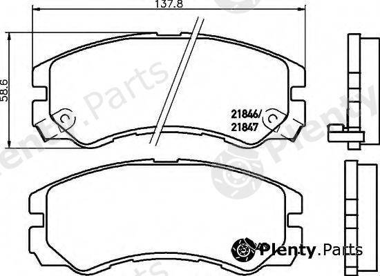  HELLA part 8DB355016-611 (8DB355016611) Brake Pad Set, disc brake