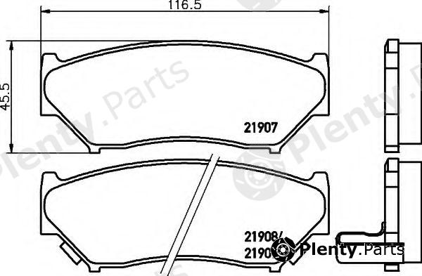  HELLA part 8DB355016-911 (8DB355016911) Brake Pad Set, disc brake