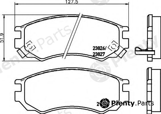  HELLA part 8DB355017-061 (8DB355017061) Brake Pad Set, disc brake