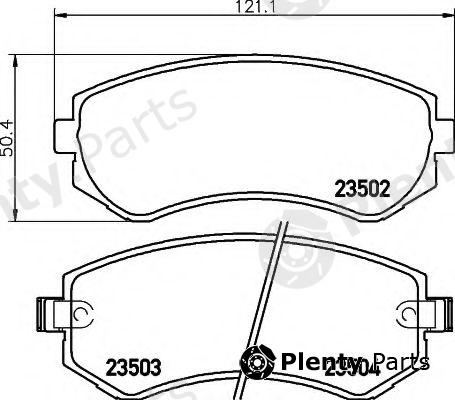  HELLA part 8DB355017-201 (8DB355017201) Brake Pad Set, disc brake