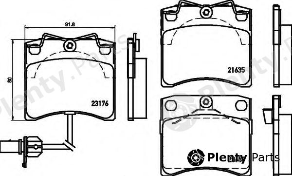  HELLA part 8DB355018-521 (8DB355018521) Brake Pad Set, disc brake