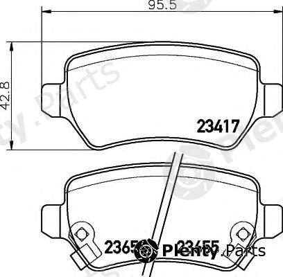  HELLA part 8DB355018-781 (8DB355018781) Brake Pad Set, disc brake