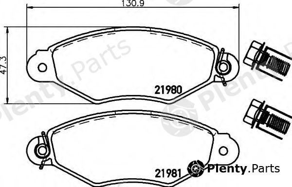  HELLA part 8DB355019-311 (8DB355019311) Brake Pad Set, disc brake