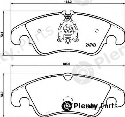  HELLA part 8DB355013-751 (8DB355013751) Brake Pad Set, disc brake