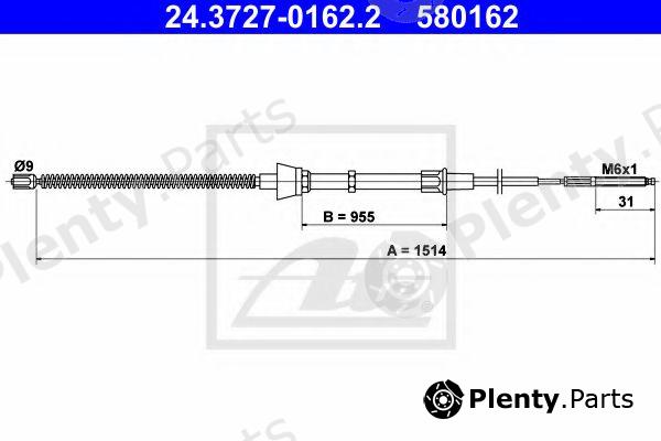 ATE part 24.3727-0162.2 (24372701622) Cable, parking brake
