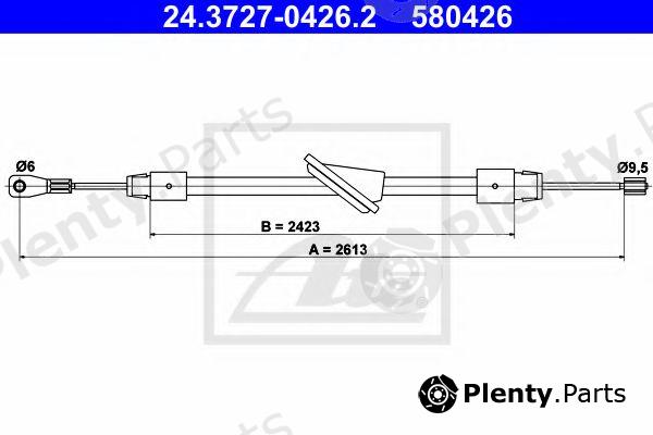  ATE part 24.3727-0426.2 (24372704262) Cable, parking brake