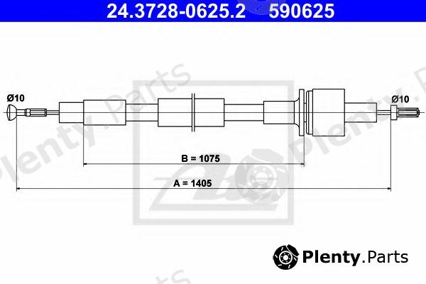  ATE part 24.3728-0625.2 (24372806252) Clutch Cable