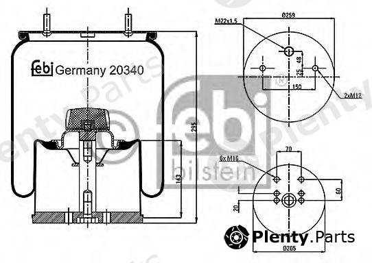  FEBI BILSTEIN part 20340 Boot, air suspension