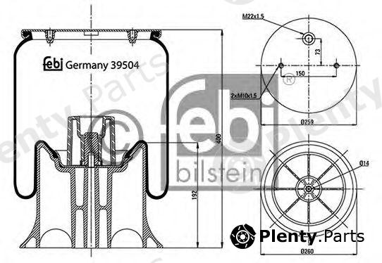  FEBI BILSTEIN part 39504 Boot, air suspension