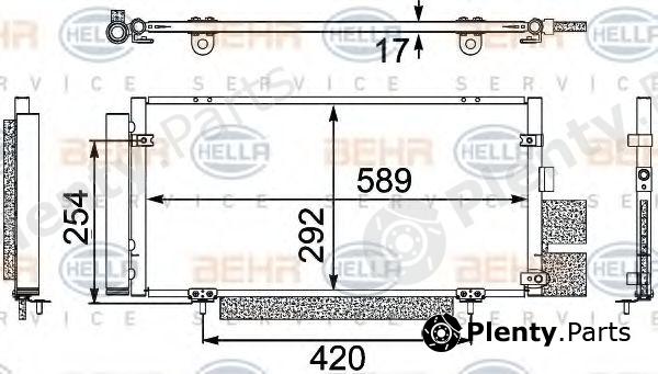  BEHR part 8FC351304-121 (8FC351304121) Condenser, air conditioning