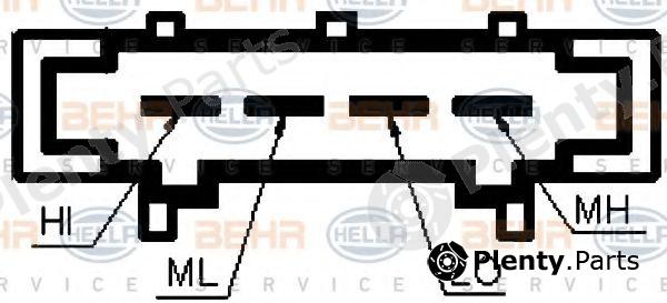 BEHR part 9ML351332-371 (9ML351332371) Resistor, interior blower