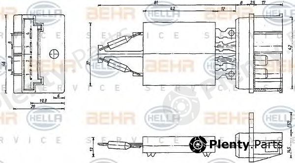  BEHR part 9ML351332-401 (9ML351332401) Resistor, interior blower