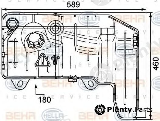  BEHR part 8MA376705-511 (8MA376705511) Expansion Tank, coolant