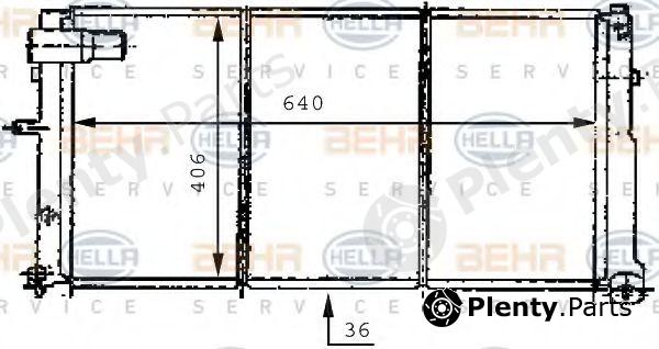  BEHR part 8MK376707-211 (8MK376707211) Radiator, engine cooling