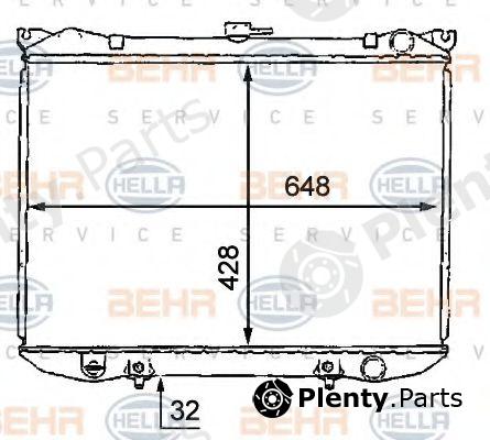  BEHR part 8MK376707-751 (8MK376707751) Radiator, engine cooling