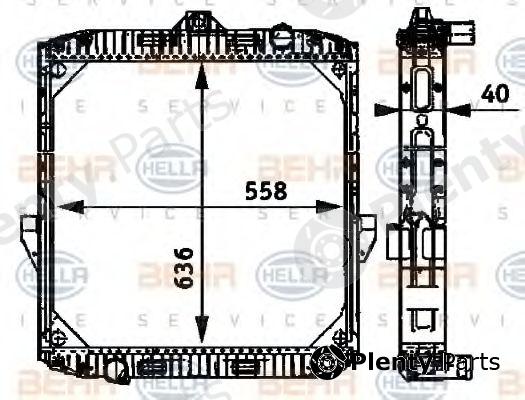  BEHR part 8MK376709-531 (8MK376709531) Radiator, engine cooling