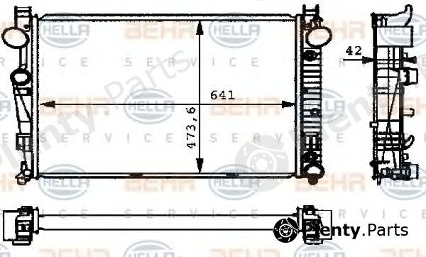  BEHR part 8MK376710-294 (8MK376710294) Radiator, engine cooling