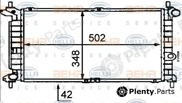  BEHR part 8MK376715-771 (8MK376715771) Radiator, engine cooling
