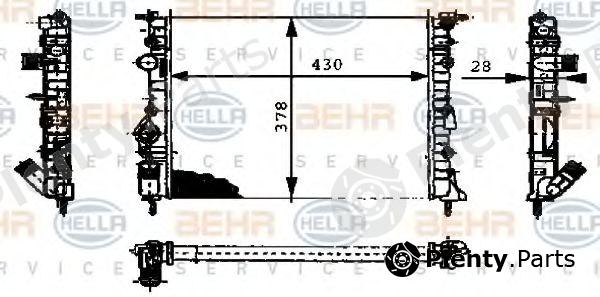  BEHR part 8MK376716-164 (8MK376716164) Radiator, engine cooling