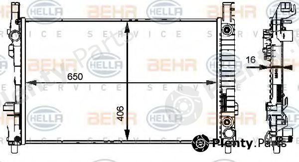  BEHR part 8MK376721-034 (8MK376721034) Radiator, engine cooling