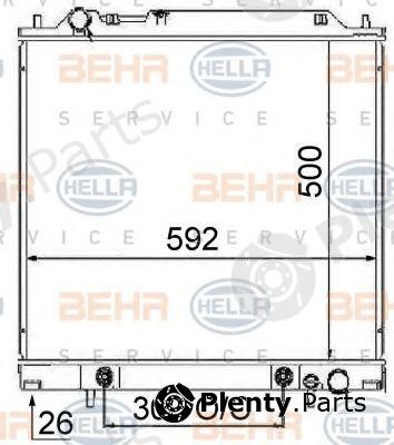  BEHR part 8MK376724-761 (8MK376724761) Radiator, engine cooling