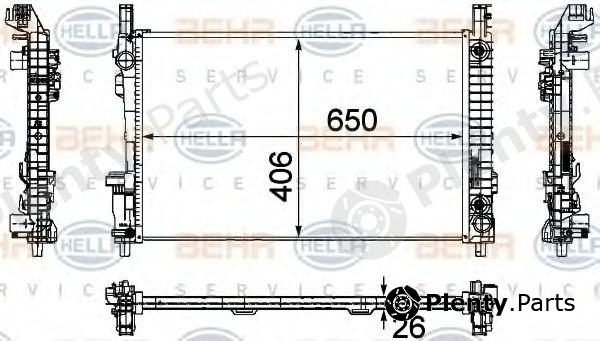 BEHR part 8MK376730-564 (8MK376730564) Radiator, engine cooling