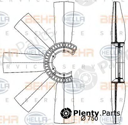  BEHR part 8MV376733-161 (8MV376733161) Fan Wheel, engine cooling