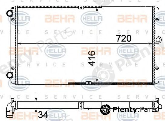 BEHR part 8MK376735-001 (8MK376735001) Radiator, engine cooling