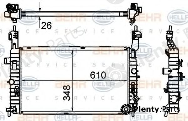  BEHR part 8MK376735-041 (8MK376735041) Radiator, engine cooling