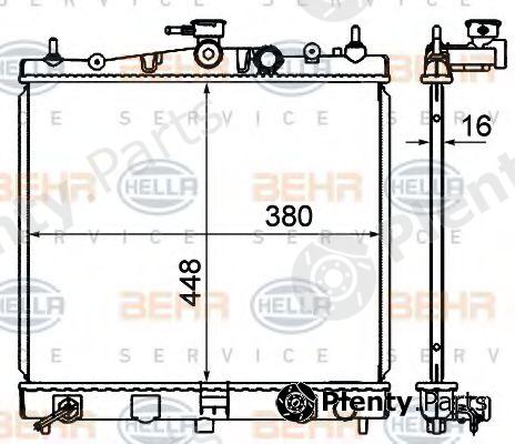  BEHR part 8MK376735-121 (8MK376735121) Radiator, engine cooling