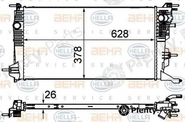  BEHR part 8MK376735-131 (8MK376735131) Radiator, engine cooling