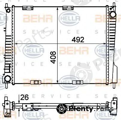  BEHR part 8MK376735-141 (8MK376735141) Radiator, engine cooling