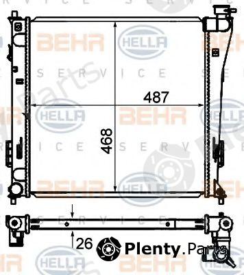  BEHR part 8MK376735-271 (8MK376735271) Radiator, engine cooling