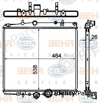  BEHR part 8MK376735-311 (8MK376735311) Radiator, engine cooling