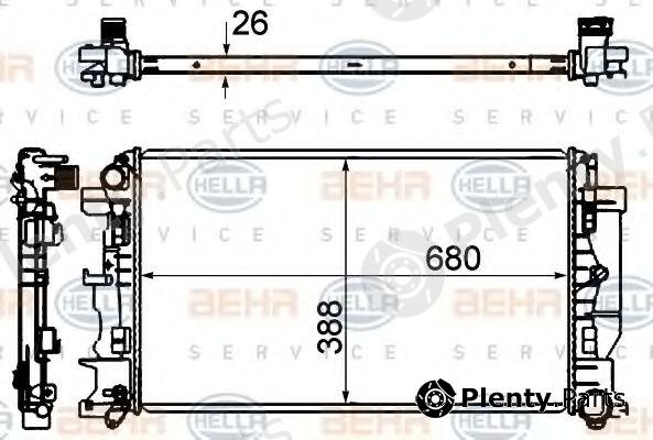  BEHR part 8MK376735-331 (8MK376735331) Radiator, engine cooling