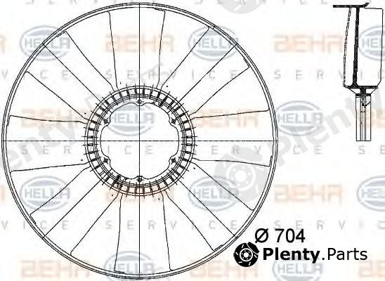  BEHR part 8MV376741-171 (8MV376741171) Fan Wheel, engine cooling