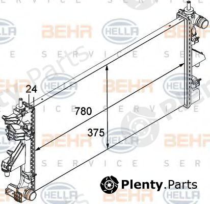  BEHR part 8MK376745-034 (8MK376745034) Radiator, engine cooling